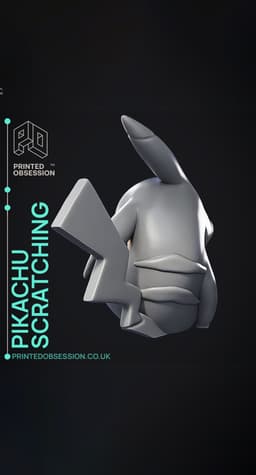 Pikachu - Scratching - Pokemon - Fan Art 3d model