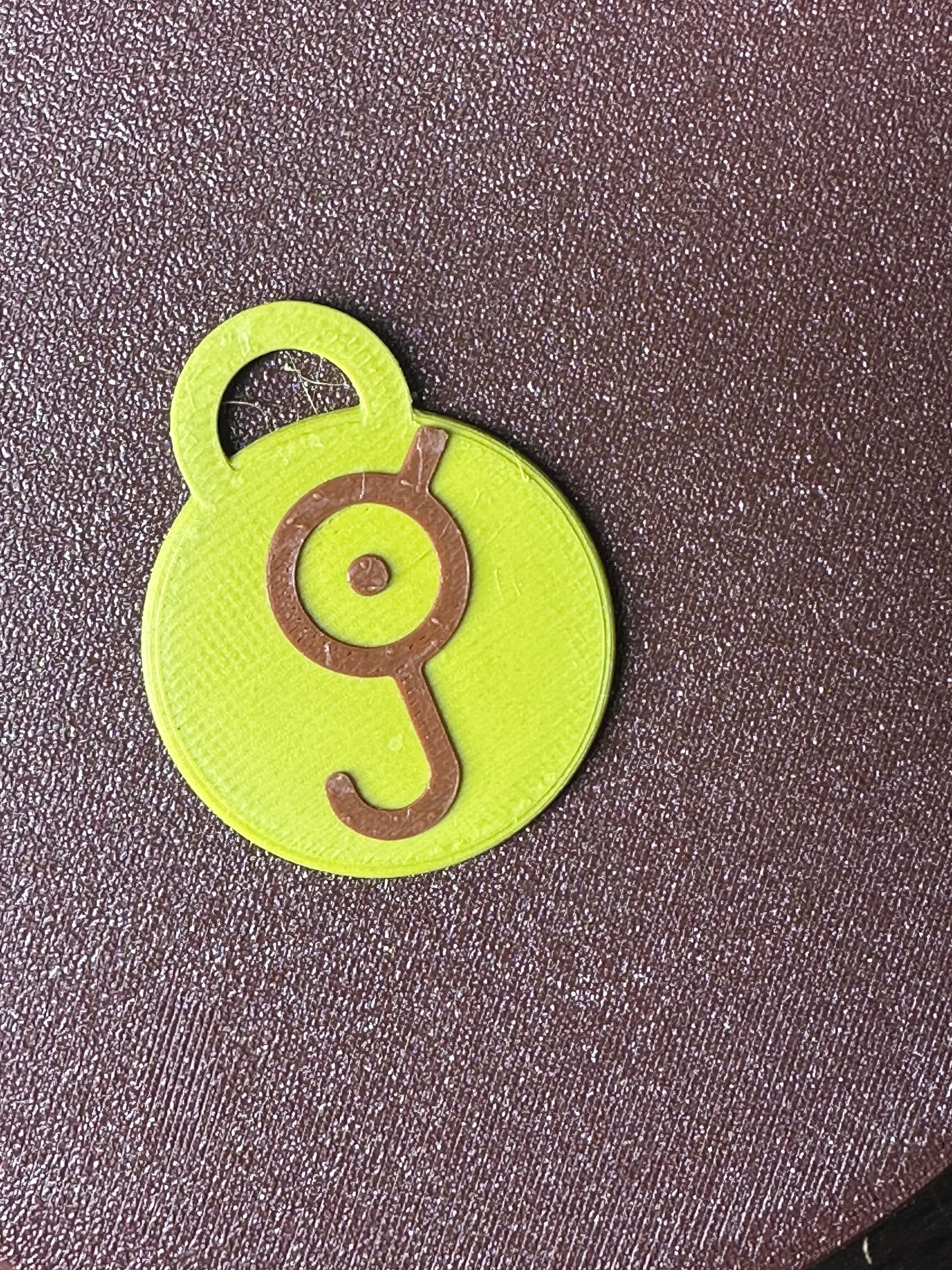 POKEMON UNOWN MMU KEYCHAIN OR BAG PULL “J" 3d model
