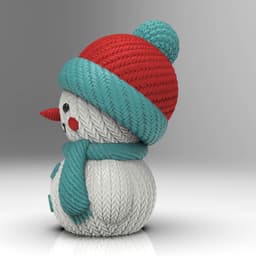 Knitty the Cozy Snowman 3d model