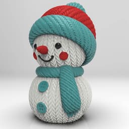 Knitty the Cozy Snowman 3d model