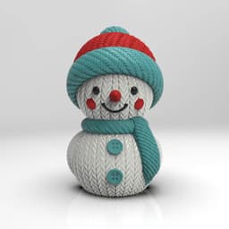 Knitty the Cozy Snowman 3d model