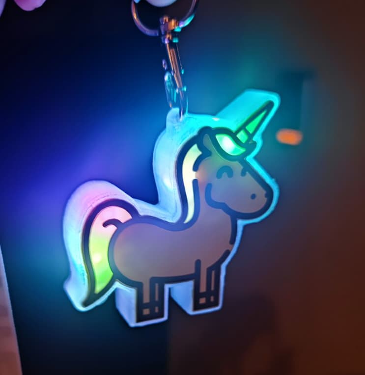 rainbow unicorn pcb case 3d model
