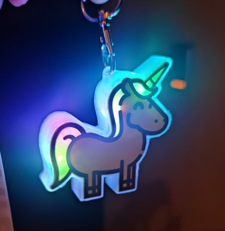 rainbow unicorn pcb case 3d model