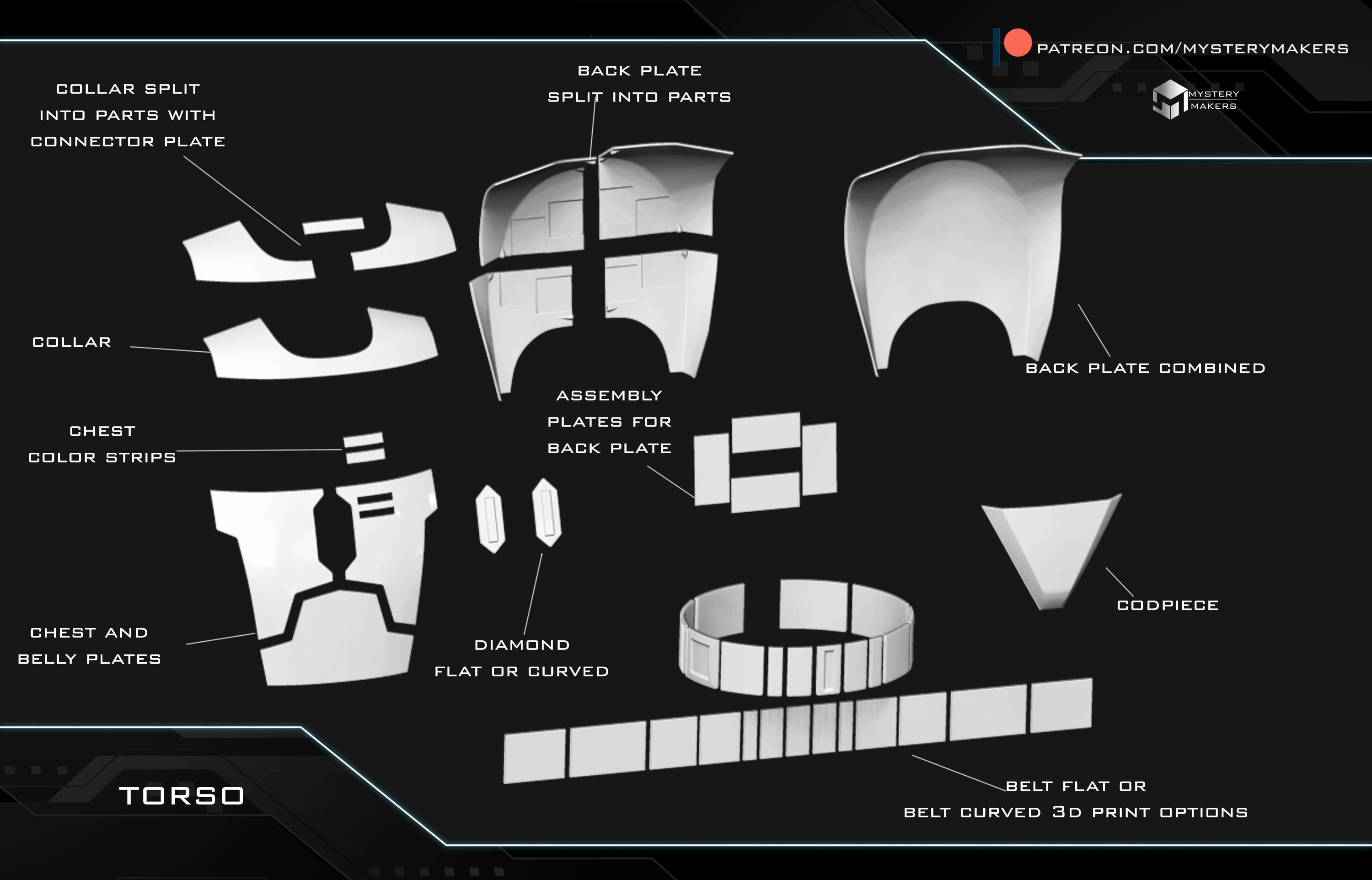 Animated Deathwatch armor 3d model