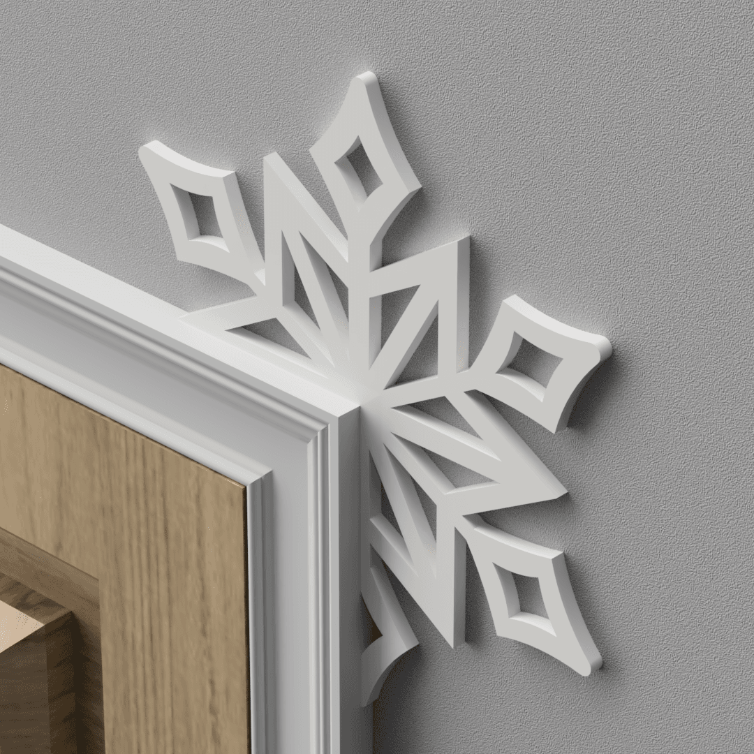 Snowflake Door Topper 3d model