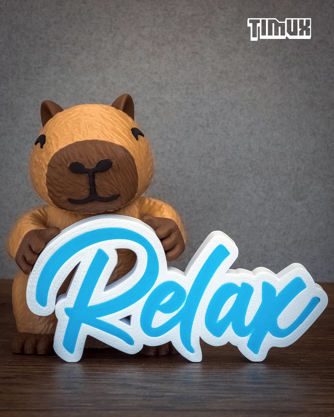 CAPYBARA WITH A RELAX SIGN 3d model
