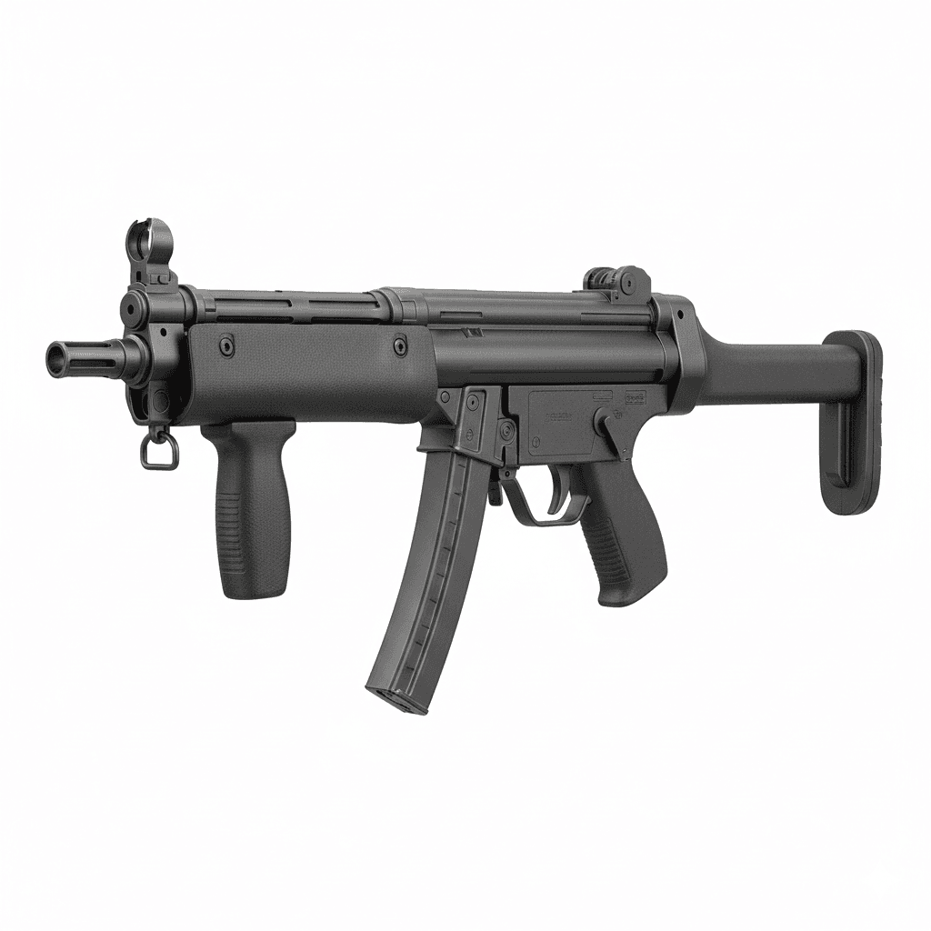 Gun HK MP5A2 Tactical Submachine Gun 3d model
