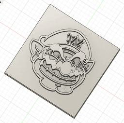 Plaque tête Wario 3d model
