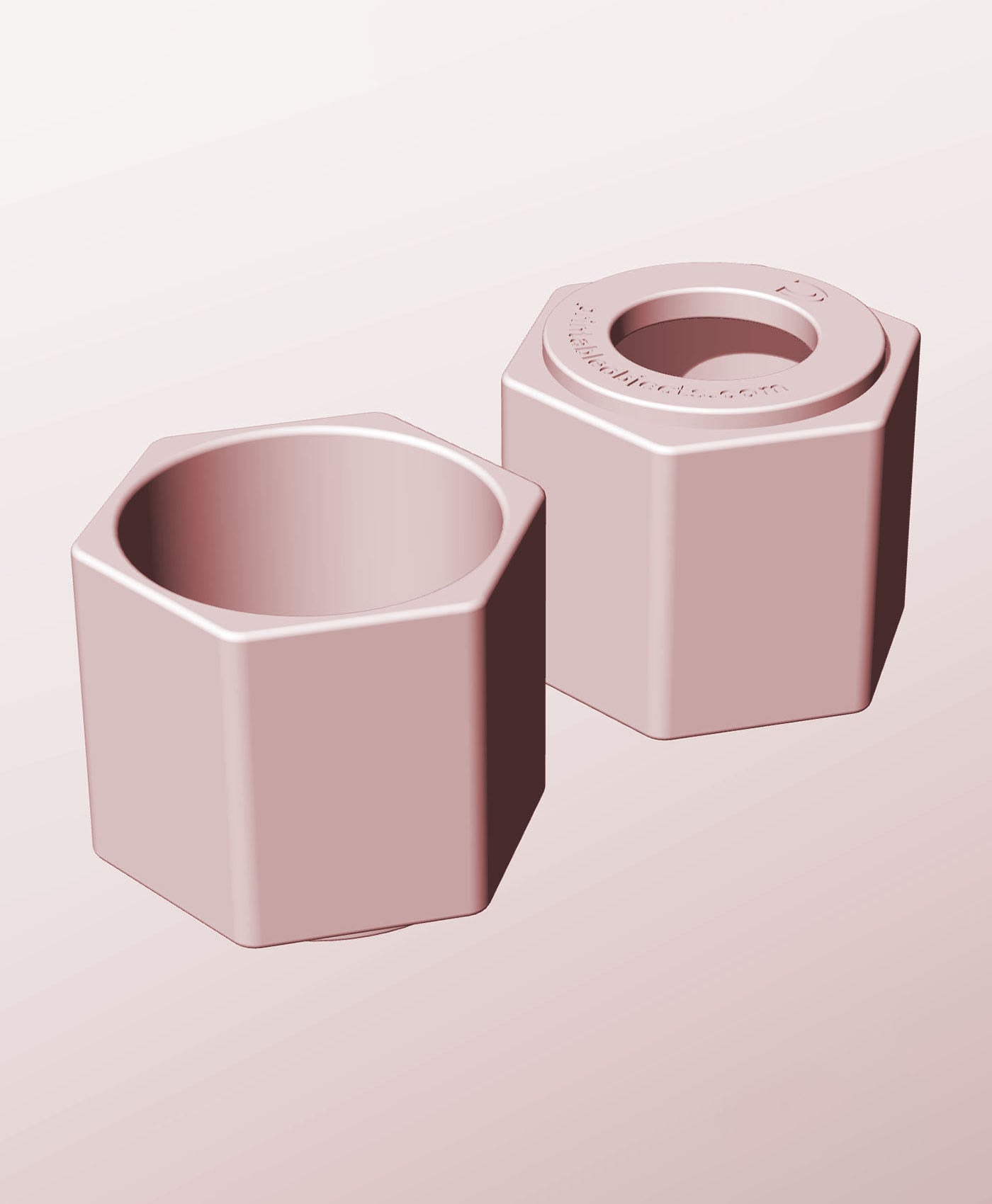 CH68-65-P Stackable pierced bin box module for creative decor 3d model