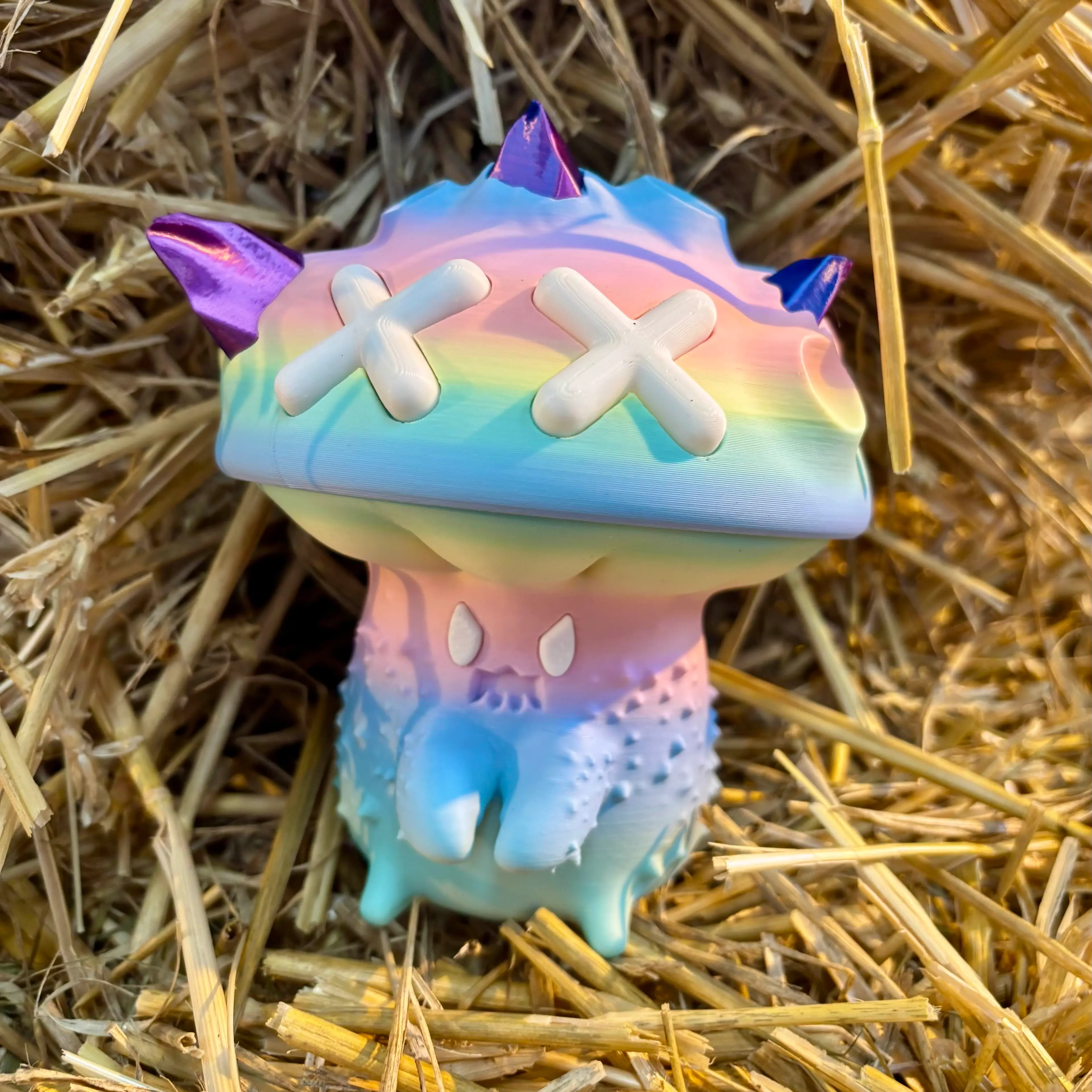 Printed in ERYONE Matte PLA Matte Rainbow Marcron
Bambulabs Silk Blue Magenta and White PLA
Printed and built live on twitch.tv/mikemoans