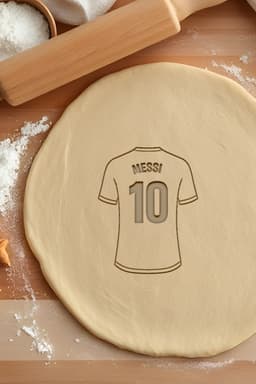 Messi Cookie Cutter, Biscuit Cutter 3d model