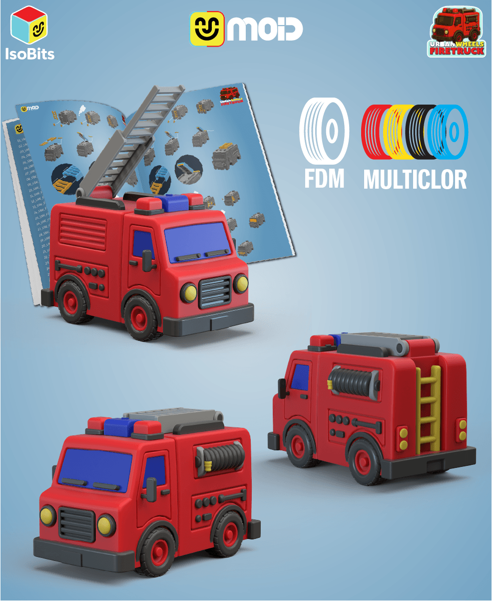 Firetruck - IsoBits UrbanWheels Release 1 3d model
