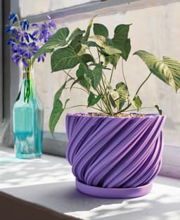 Planter Pot Spiral Koch 3d model