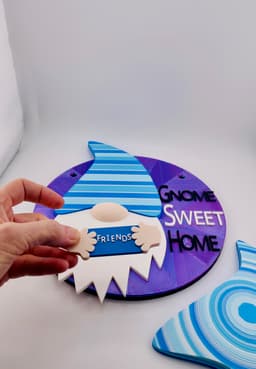 Modular Gnome Sweet Gnome Sign 3d model
