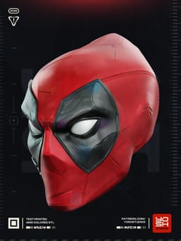 Deadpool Rivals Helmet 3D Printer STL File 3d model