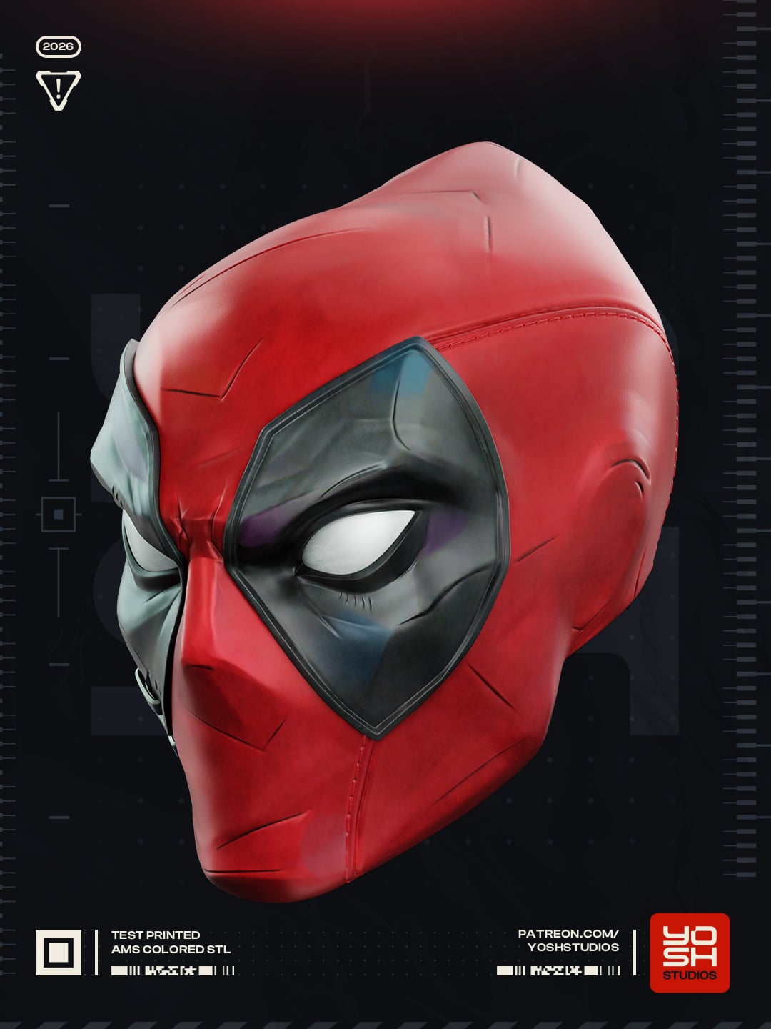 Deadpool Rivals Helmet 3D Printer STL File 3d model
