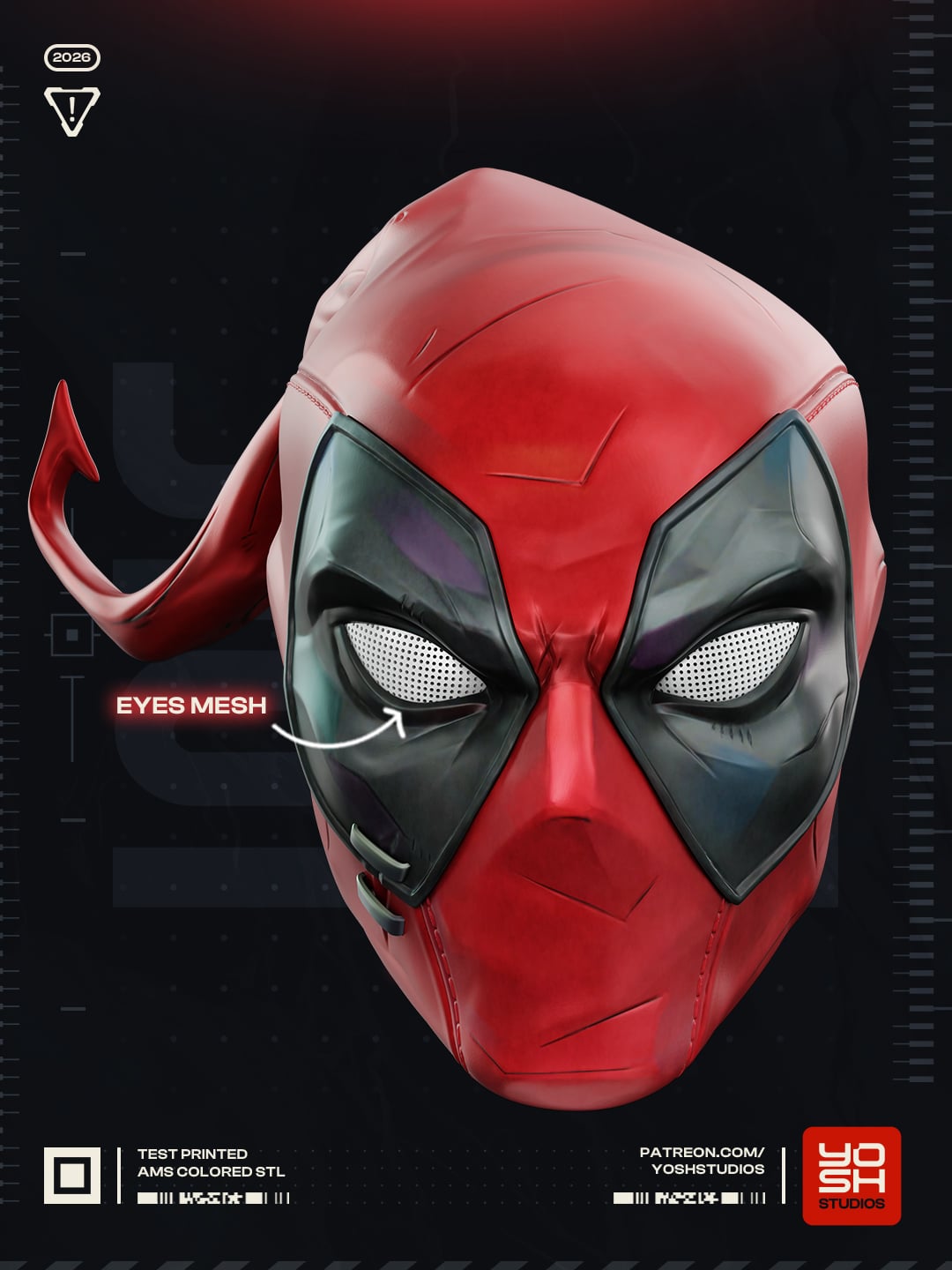Deadpool Rivals Helmet 3D Printer STL File 3d model