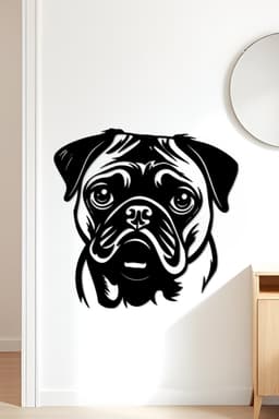 Pug Wall Art, Wall Decor, Home Decor 3d model