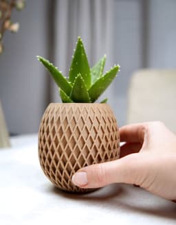 Pineapple Lattice Planter with Hidden Drip Tray 3d model