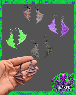 Bat wing earrings 3d model