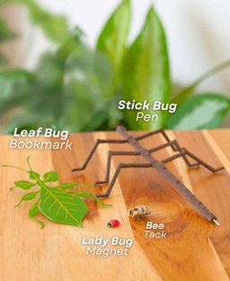 Office Bugs | Bee Tack, Leaf Bug Bookmark, Stick Bug Pen, Lady Bug Magnet 3d model