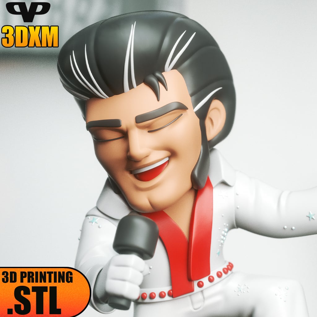 Elvis Chibi STL for 3D Printing ChibiSTL 3DXM 3d model