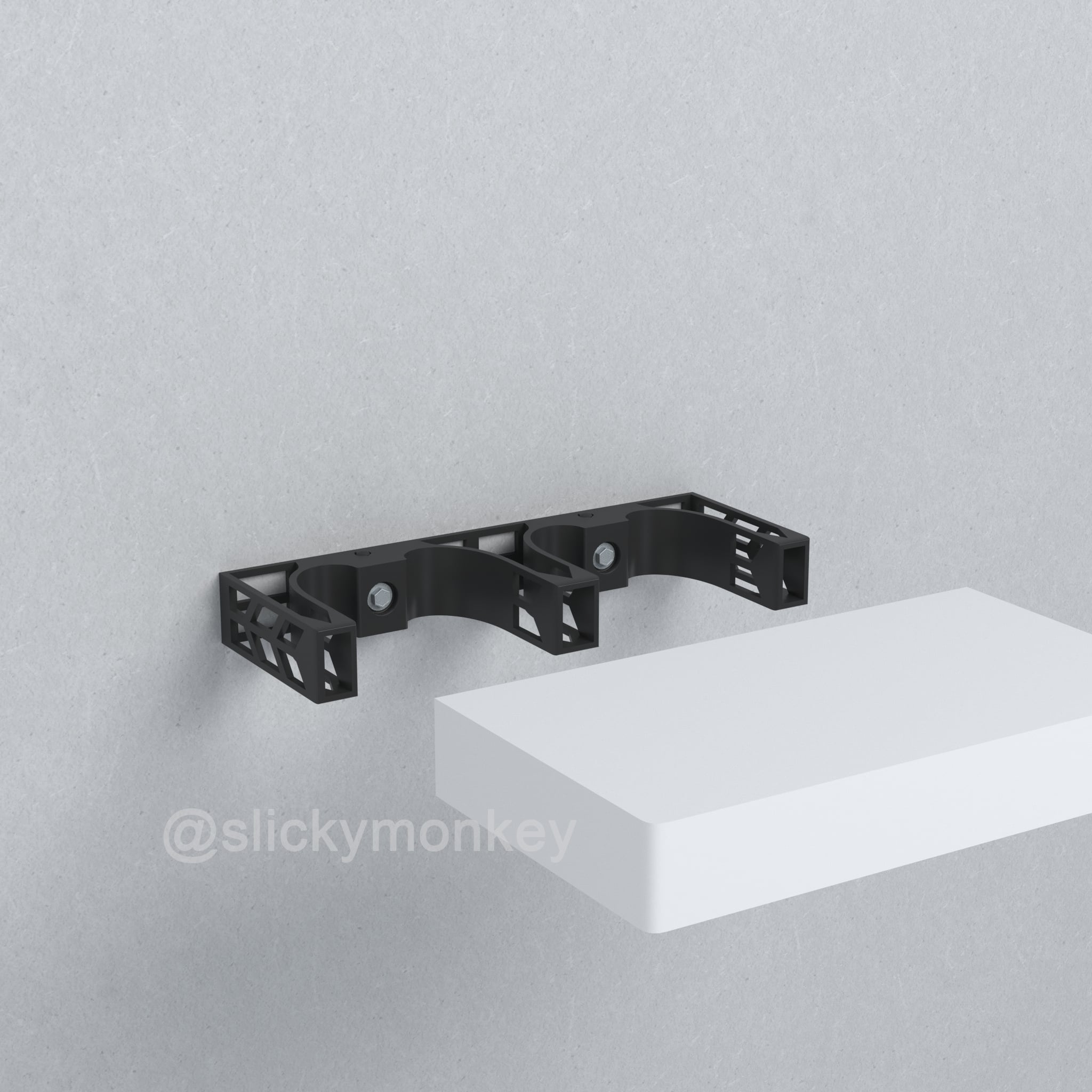 floating wall shelf with hidden compartment 3d model