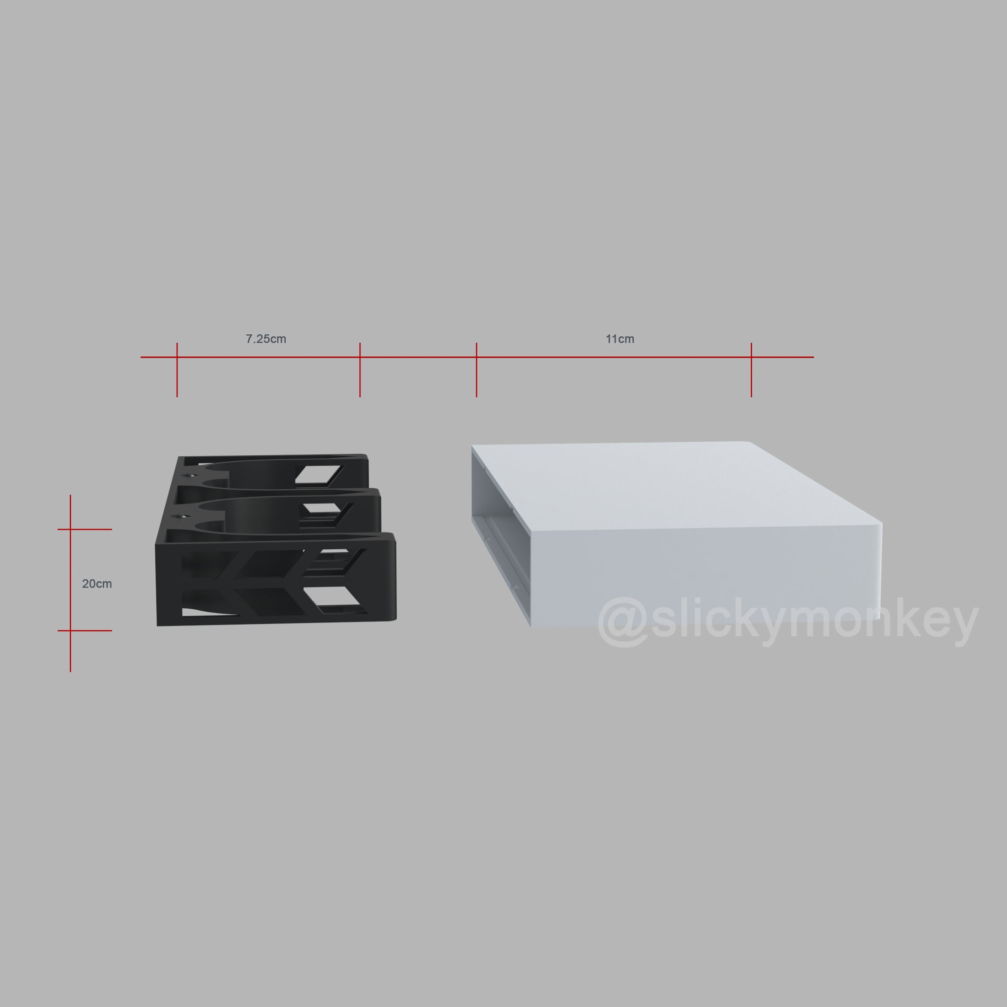 floating wall shelf with hidden compartment 3d model