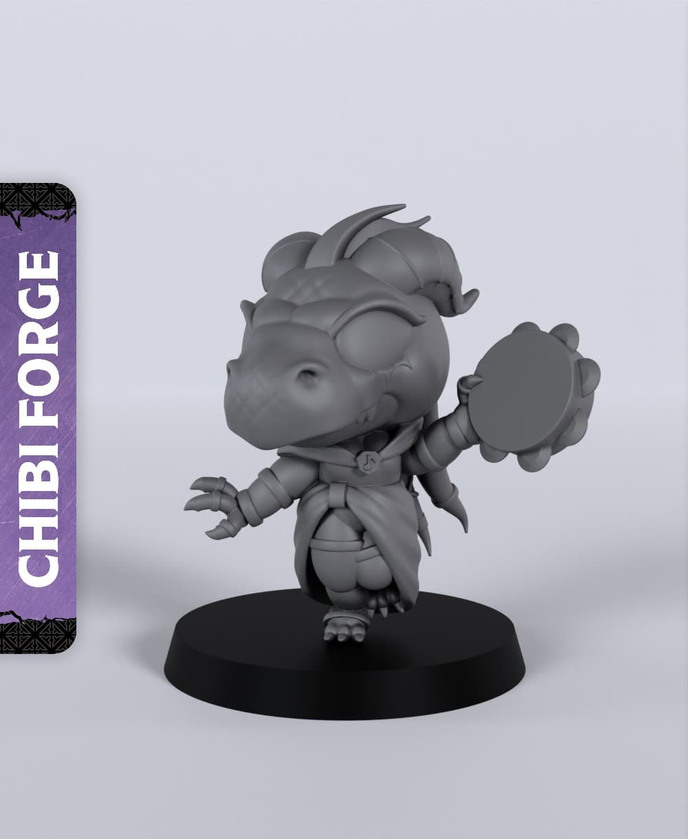 Female Dragonborn Bard - With Free Dragon - 5e DnD Inspired for RPG and Wargamers 3d model