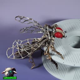 Steampunk Wasp, Articulated 3d model