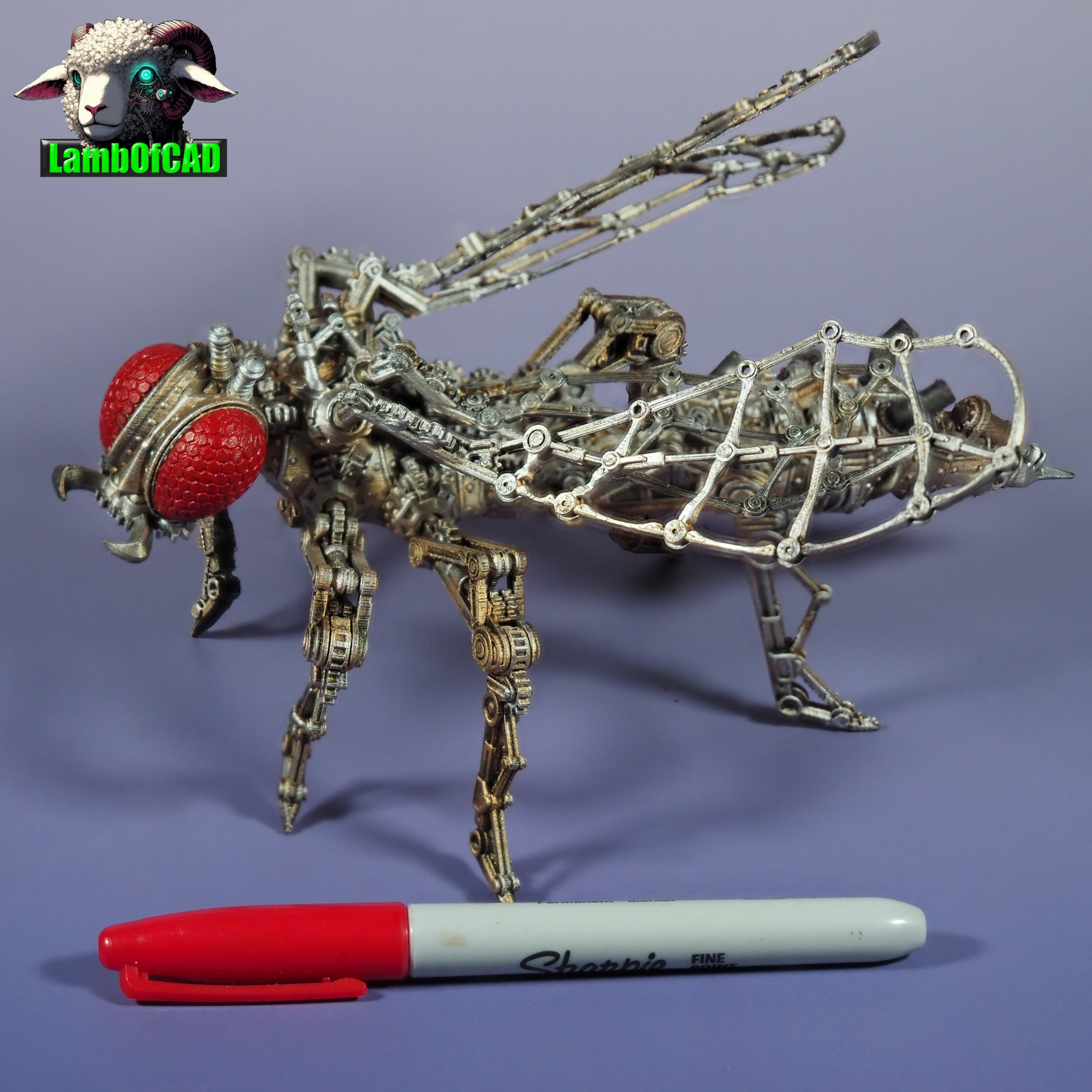 Steampunk Wasp, Articulated 3d model