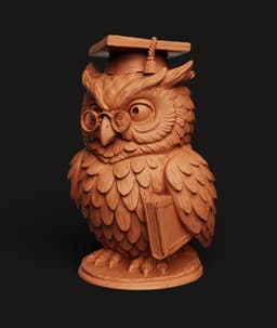 Scholar Owl Multi-Color 3MF | Graduation Figurine | Bambu Ready 3d model