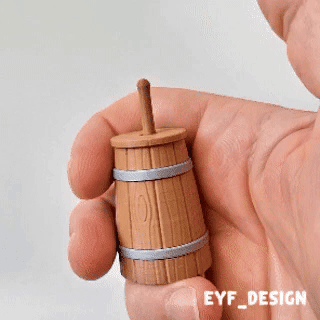 Butter Churner Clicker Fidget Toy 3d model