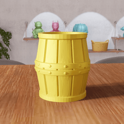 Wooden Barrel Storage Box Container 3d model