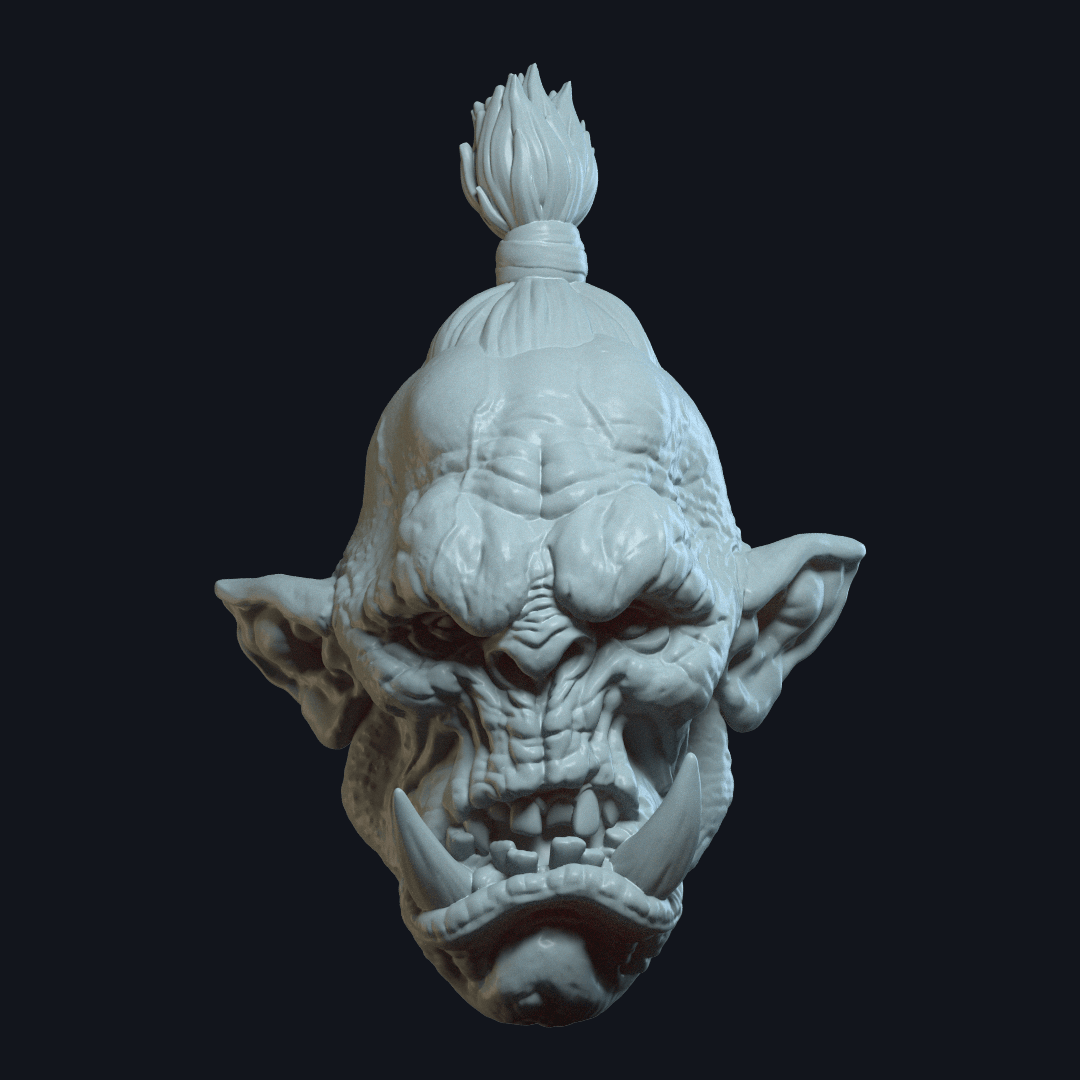 Ogre_Action figure Head 3d model