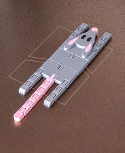 Articulated Flat Cat & Rat 3d model