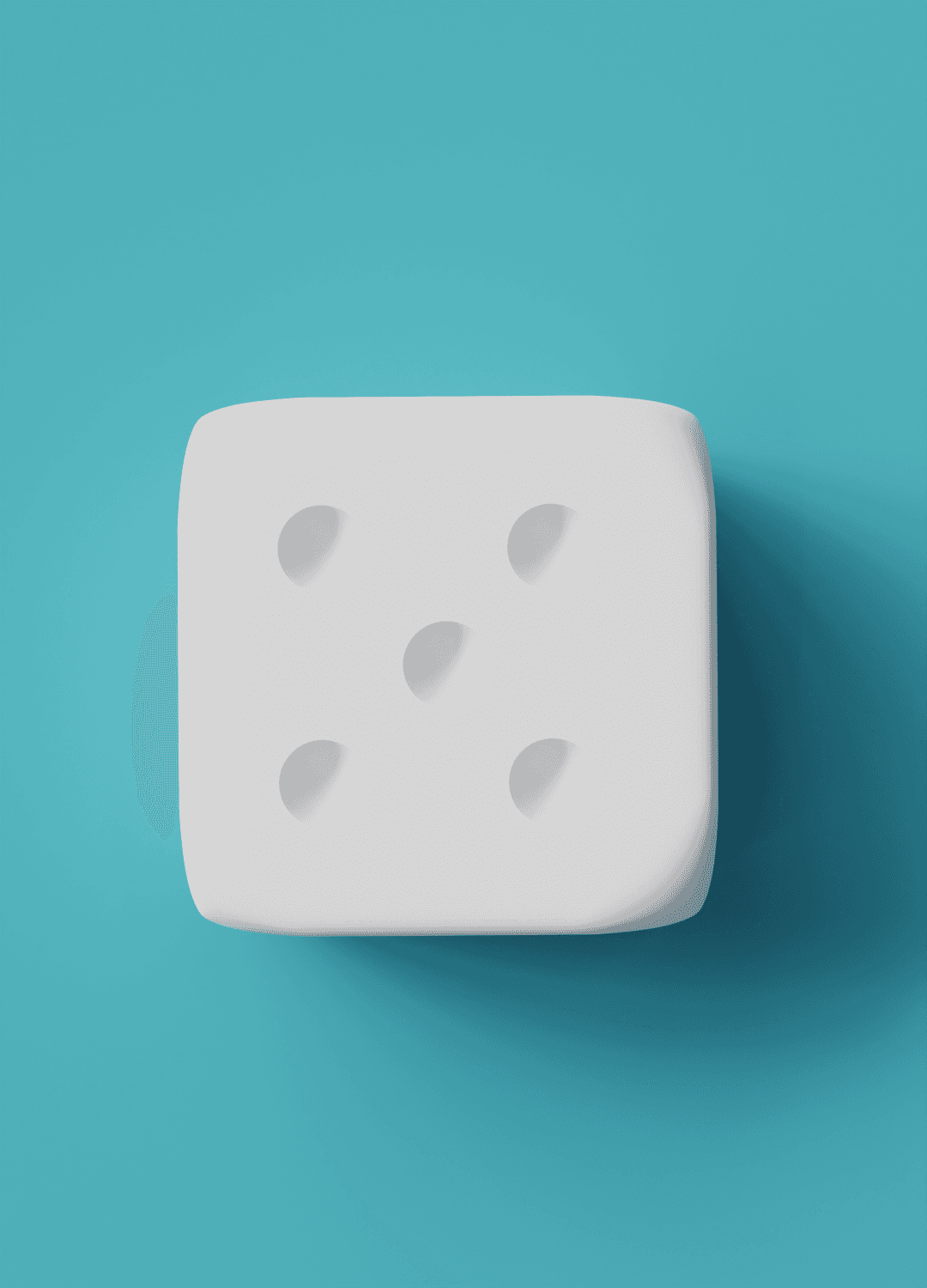 Dice Keycap - 5 face 3d model