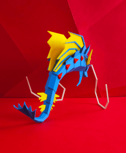 Mega Gyarados Low Poly Pokemon 3d model