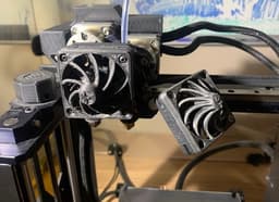 Rev2- Makergear M2 Dual Fan Printer Fan Cover Design 2.step 3d model