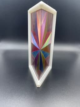 Octagram Spiral Fold Holographic Bookend 3d model