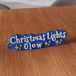 Christmas Lights Glow Christmas Keychain 3d model