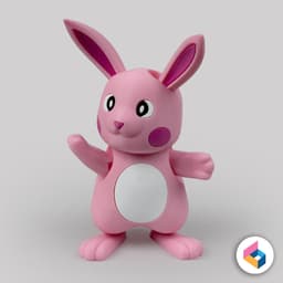 Foldable Easter Bunny based on Pikachu 3d model