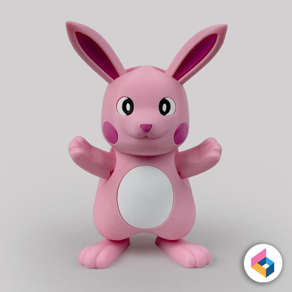 Foldable Easter Bunny based on Pikachu 3d model