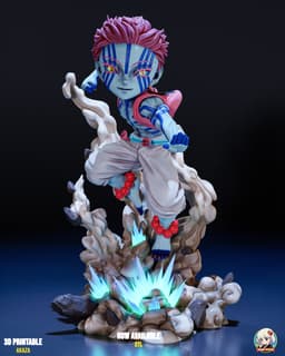 Akaza Demon Slayer Chibi - Premium Collectible 3d model