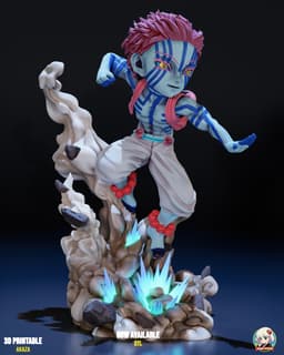 Akaza Demon Slayer Chibi - Premium Collectible 3d model