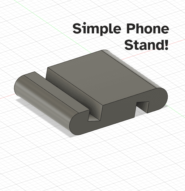 phone stand simple slot shape.stl 3d model