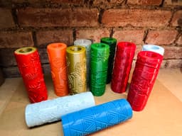 Christmas Wrapping Paper Texture Rollers 3d model
