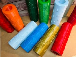 Christmas Wrapping Paper Texture Rollers 3d model