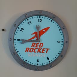 Fallout Red Rocket Service Garage Wall Clock 3d model
