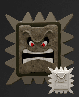 Thwomp! Mario Fan Art 3d model